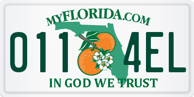 FL license plate 0114EL