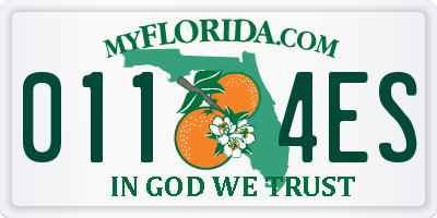 FL license plate 0114ES