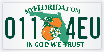 FL license plate 0114EU