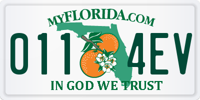 FL license plate 0114EV