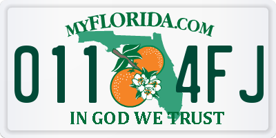FL license plate 0114FJ