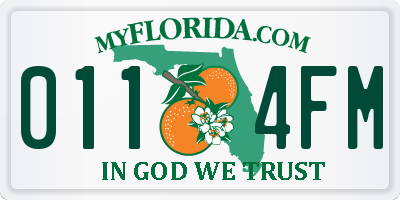FL license plate 0114FM