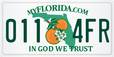 FL license plate 0114FR