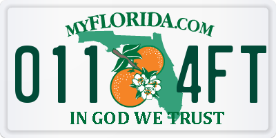 FL license plate 0114FT