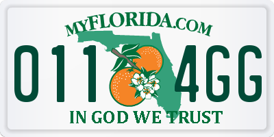 FL license plate 0114GG