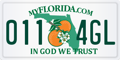 FL license plate 0114GL