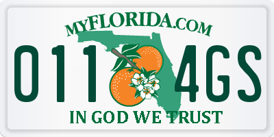 FL license plate 0114GS