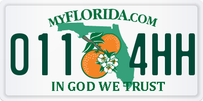 FL license plate 0114HH