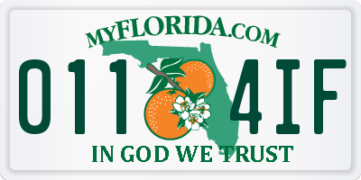 FL license plate 0114IF