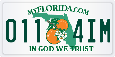 FL license plate 0114IM