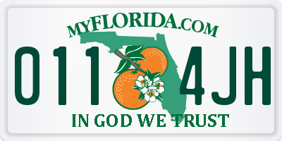 FL license plate 0114JH