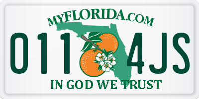 FL license plate 0114JS