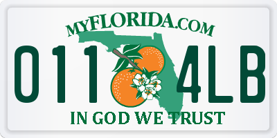 FL license plate 0114LB