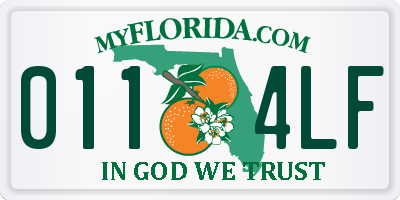 FL license plate 0114LF