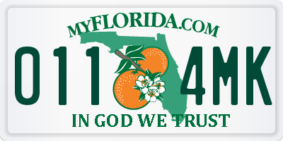 FL license plate 0114MK
