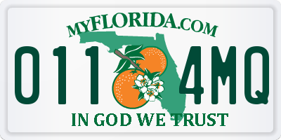 FL license plate 0114MQ