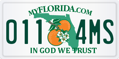 FL license plate 0114MS