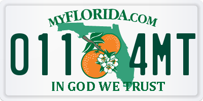 FL license plate 0114MT