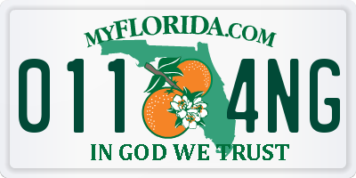 FL license plate 0114NG