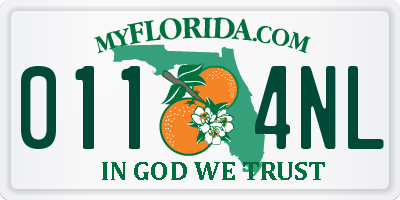 FL license plate 0114NL