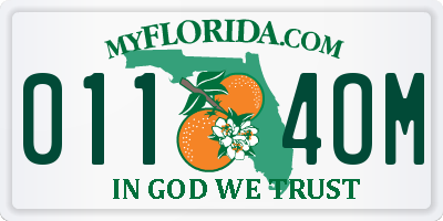 FL license plate 0114OM