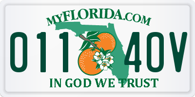 FL license plate 0114OV