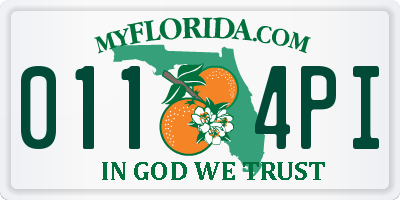 FL license plate 0114PI