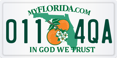 FL license plate 0114QA