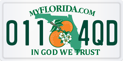 FL license plate 0114QD