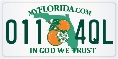 FL license plate 0114QL