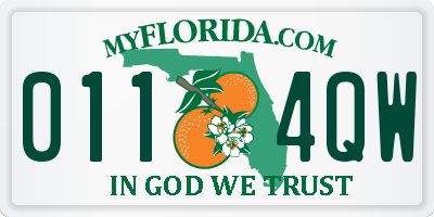 FL license plate 0114QW