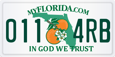 FL license plate 0114RB