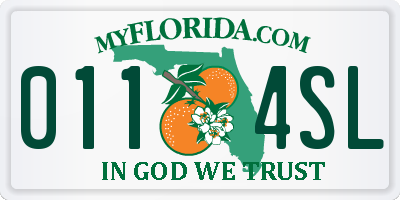 FL license plate 0114SL