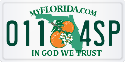 FL license plate 0114SP