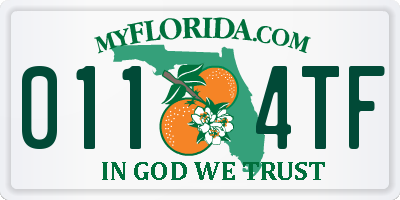 FL license plate 0114TF
