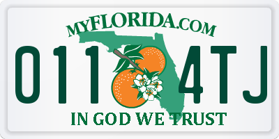 FL license plate 0114TJ