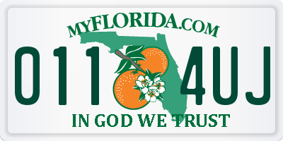 FL license plate 0114UJ