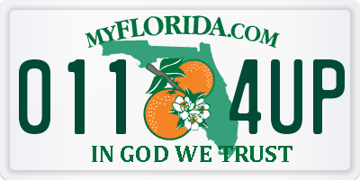 FL license plate 0114UP