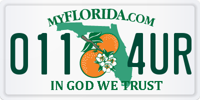 FL license plate 0114UR