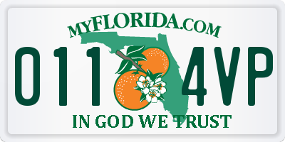 FL license plate 0114VP