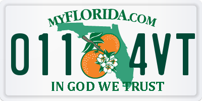 FL license plate 0114VT