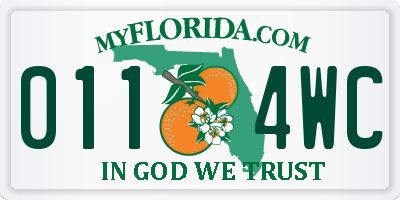 FL license plate 0114WC
