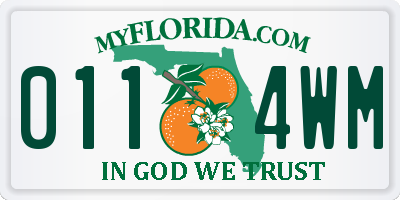 FL license plate 0114WM