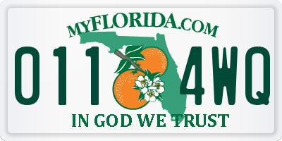 FL license plate 0114WQ