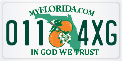 FL license plate 0114XG