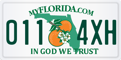 FL license plate 0114XH