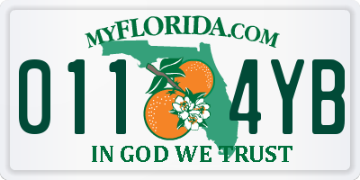 FL license plate 0114YB