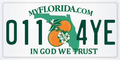 FL license plate 0114YE