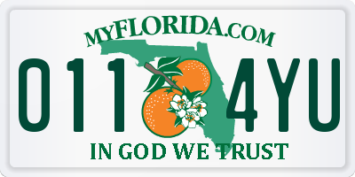 FL license plate 0114YU