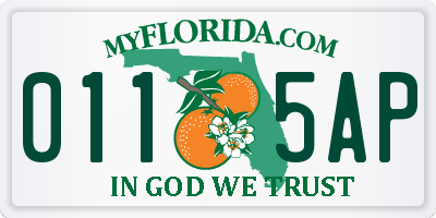 FL license plate 0115AP